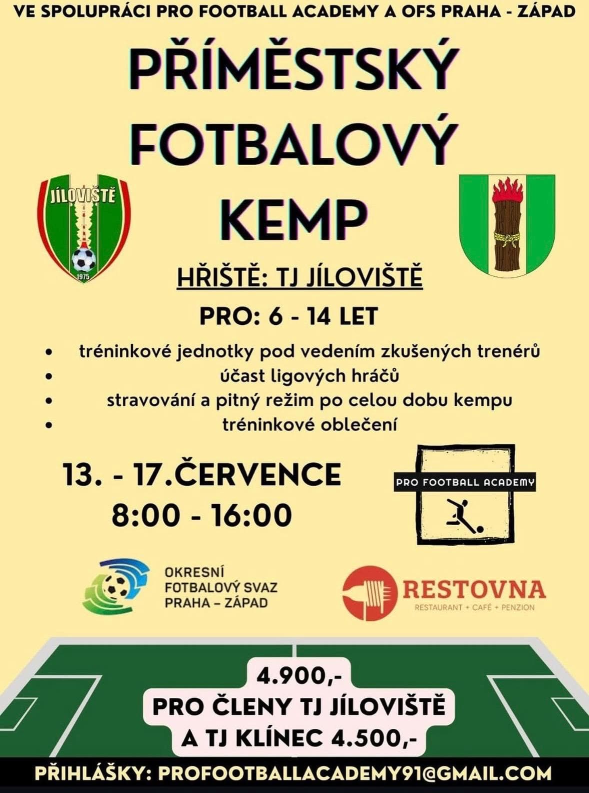 Příměstský fotbalový kemp Jíloviště 1