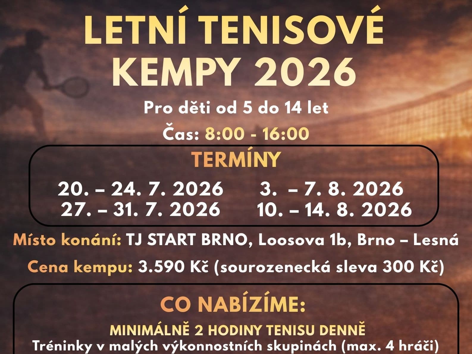 Letní příměstské tenisové kempy 2026 1