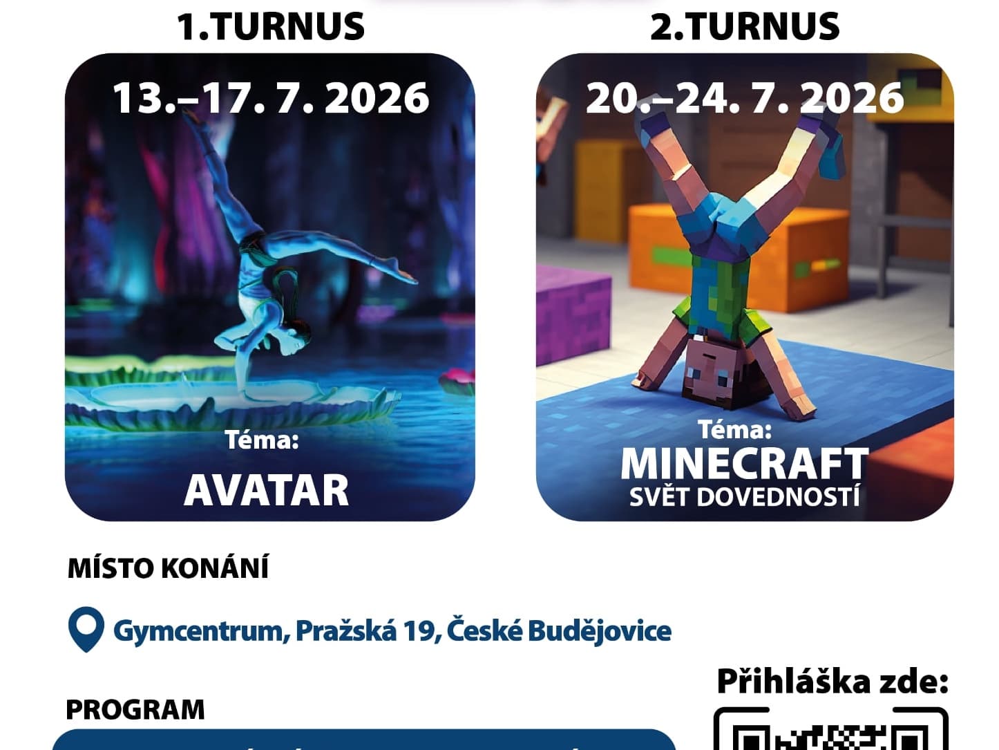 Příměstský gymnastický tábor ČB 1