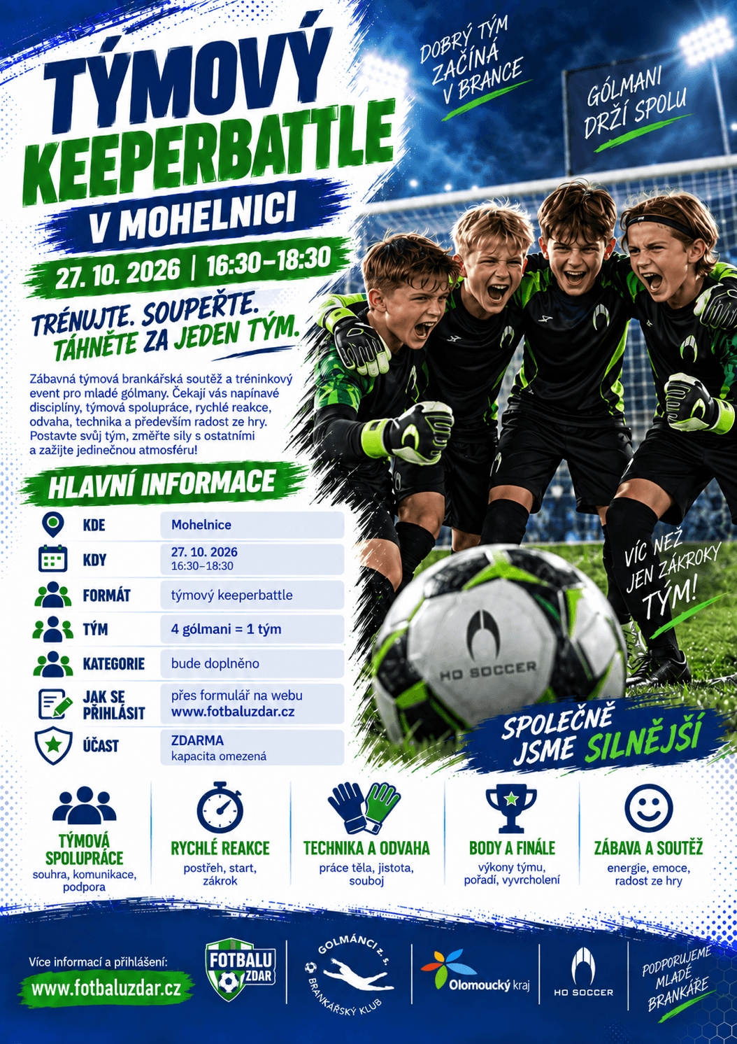 Týmový souboj gólmanů Mohelnice 27.10.2026